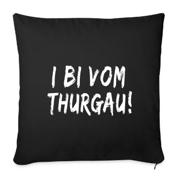 i bi vom Thurgau Pfad = Motivfarbwechsel möglich - Sofakissenbezug 45 x 45 cm - Schwarz - Vorne