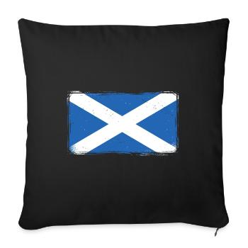 Scotland Flag Vintage Holiday Alba Distressed GB - Sofa pillowcase 17,3'' x 17,3'' (45 x 45 cm) - black - Front