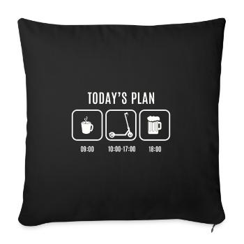 Planifier pour aujourd’hui E-Scooter I E-Scooter City Scooter - Housse de coussin décorative 45 x 45 cm - noir - Devant