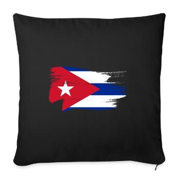Cuba Drapeau Des Caraïbes vacances Cuba voyage La Havane - Housse de coussin décorative 45 x 45 cm - noir - Devant