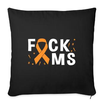Fuck MS - Sofakissenbezug 45 x 45 cm - Schwarz - Vorne