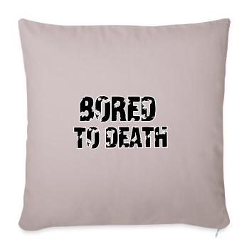 Ennuyé à mourir - Housse de coussin décorative 45 x 45 cm - taupe clair - Devant