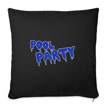 Pool party - Sofa pillowcase 17,3'' x 17,3'' (45 x 45 cm) - black - Front