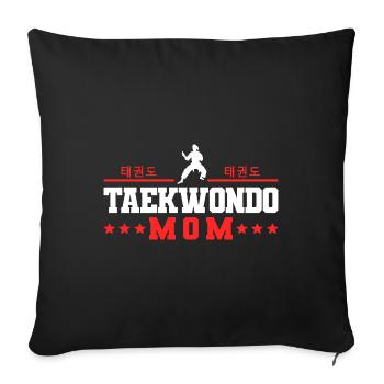 TKD Korean Martial Arts Tae Kwon - Sofakissenbezug 45 x 45 cm - Schwarz - Vorne