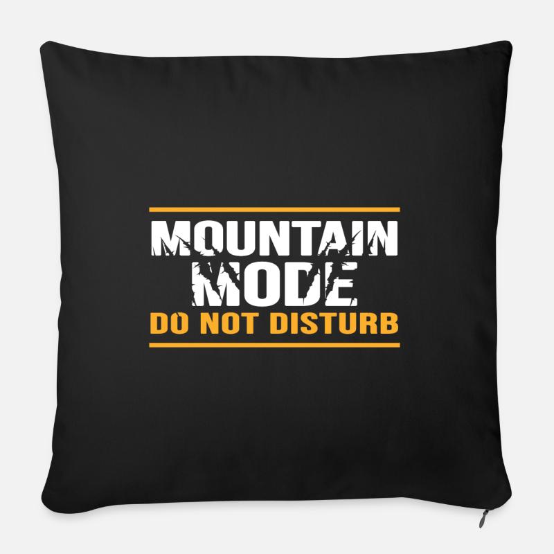 Bergsteiger Seilschaft Klettern "Mountain-mode" - Sofakissenbezug 45 x 45 cm - Schwarz