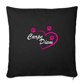 Carpe diem - Sofakissenbezug 45 x 45 cm - Schwarz - Vorne