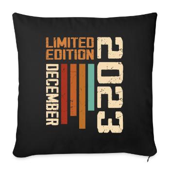 December 2023 - 2023 December - Sofa pillowcase 17,3'' x 17,3'' (45 x 45 cm) - black - Front