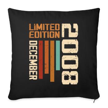 December 2008 - 2008 December - Sofa pillowcase 17,3'' x 17,3'' (45 x 45 cm) - black - Front