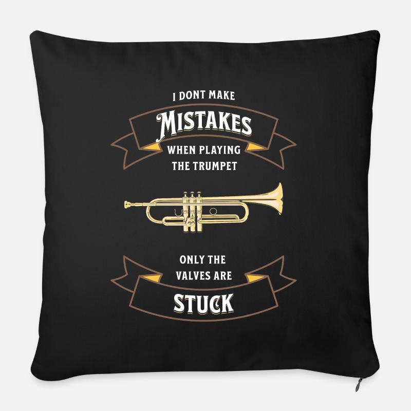 I don`t make mistakes when playing the Trumpet - Sofakissenbezug 45 x 45 cm - Schwarz