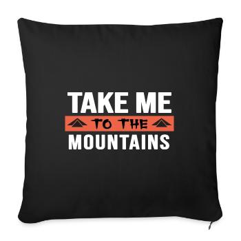 Escalade Randonnée en montagne Bergfex - Housse de coussin décorative 45 x 45 cm - noir - Devant
