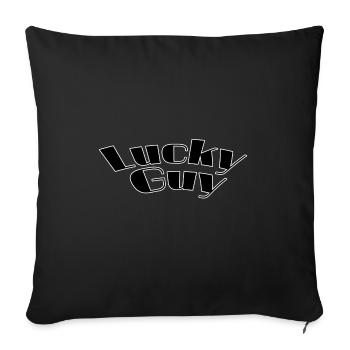 Lucky guy - Sofa pillowcase 17,3'' x 17,3'' (45 x 45 cm) - black - Front
