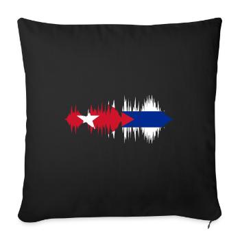 Cuba Flag Caribbean Vacation Cuba Travel Havana - Sofa pillowcase 17,3'' x 17,3'' (45 x 45 cm) - black - Front