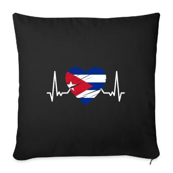 Cuba Flag Caribbean Vacation Cuba Travel Havana - Sofa pillowcase 17,3'' x 17,3'' (45 x 45 cm) - black - Front