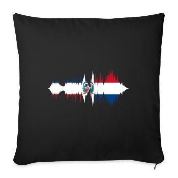 Dominican Republic Flag Dom Rep Flag Travel - Sofa pillowcase 17,3'' x 17,3'' (45 x 45 cm) - black - Front