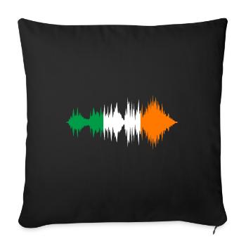 Drapeau de l’Irlande Vintage drapeau irlandais Dublin - Housse de coussin décorative 45 x 45 cm - noir - Devant