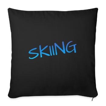 skiing - Sofakissenbezug 45 x 45 cm - Schwarz - Vorne