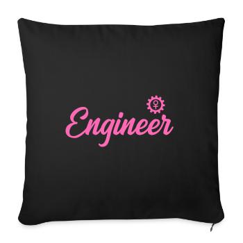 Ingénieur ingénieur STEM MINT - Housse de coussin décorative 45 x 45 cm - noir - Devant