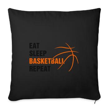 Gift for Basketball Fans - Sofa pillowcase 17,3'' x 17,3'' (45 x 45 cm) - black - Front