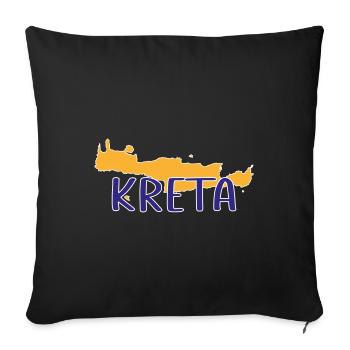 Kreta - Sofakissenbezug 45 x 45 cm - Schwarz - Vorne