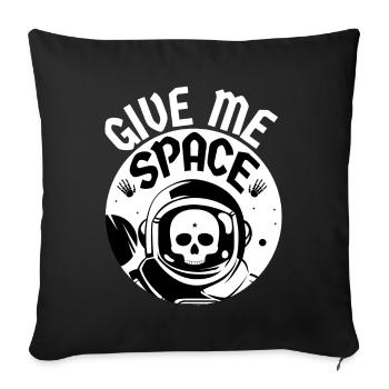 Give Me Space - Introvertiert Abstand Platz Einsam - Sofakissenbezug 45 x 45 cm - Schwarz - Vorne