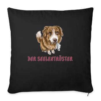 seelentröster - Sofakissenbezug 45 x 45 cm - Schwarz - Vorne