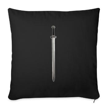 Wikinger Schwerter Geschenk - Sofakissenbezug 45 x 45 cm - Schwarz - Vorne