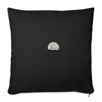 Düsseldorf Moon Skyline City City Gift Idea - Sofa pillowcase 17,3'' x 17,3'' (45 x 45 cm) - black - Front