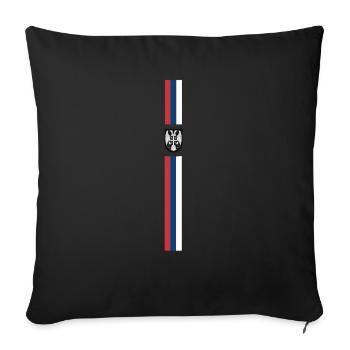 Srbija Flag III - Eagle - Sofakissenbezug 45 x 45 cm - Schwarz - Vorne