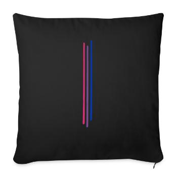 Subtle Bisexual Pride, Bi Flag, Pride Month - Sofakissenbezug 45 x 45 cm - Schwarz - Vorne