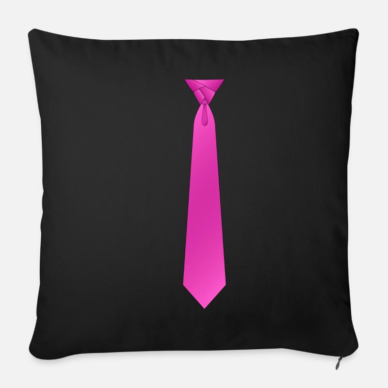 Eldregde pink Tie Necktie Neckie Krawatte - Sofakissenbezug 45 x 45 cm - Schwarz