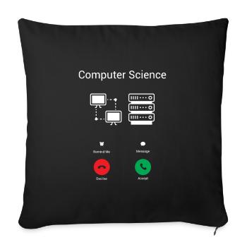 Les appels de PC - Housse de coussin décorative 45 x 45 cm - noir - Devant