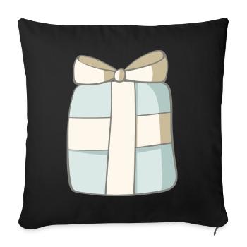 gift - Sofa pillowcase 17,3'' x 17,3'' (45 x 45 cm) - black - Front
