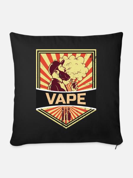 Vape Propaganda - Sofakissenbezug 45 x 45 cm - Schwarz