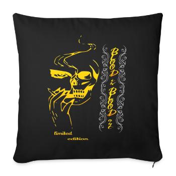 Crâne crâne crâne - Housse de coussin décorative 45 x 45 cm - noir - Devant