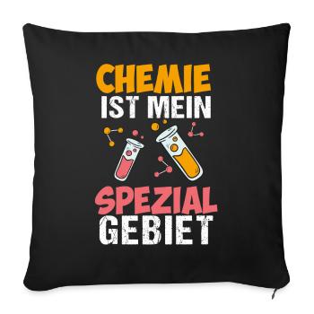 Chemie Wissenschaft Labor Chemiker - Sofakissenbezug 45 x 45 cm - Schwarz - Vorne