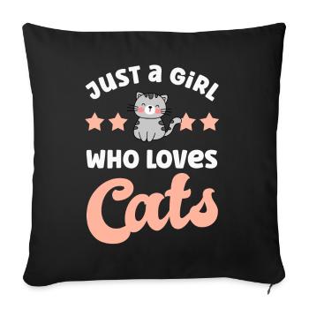 Katze Katzen - Sofakissenbezug 45 x 45 cm - Schwarz - Vorne