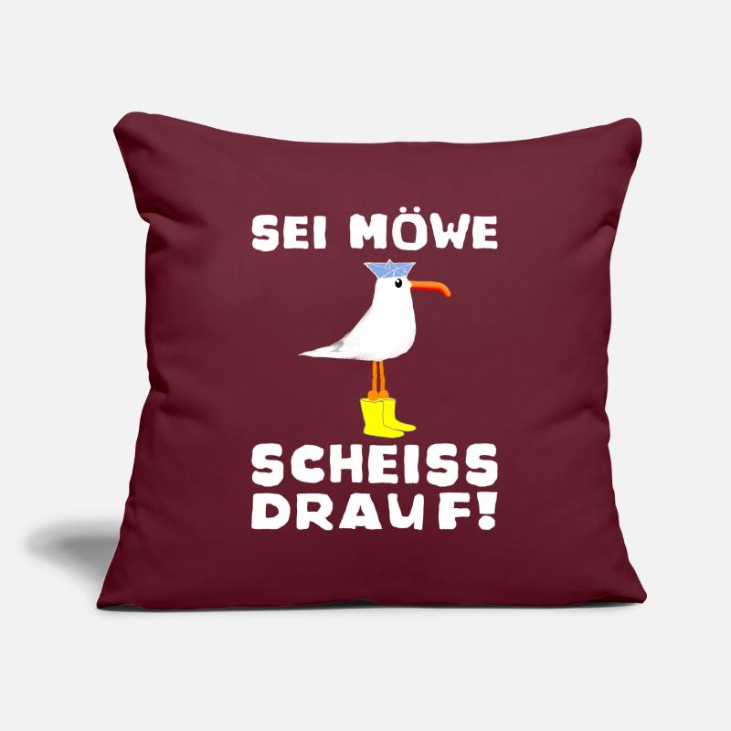 Moin Möwe Seemann Unisex Geschenkidee Sofakissenbezug 45 x 45 cm