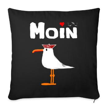 Moin Home Coastal Child Seagull Anchor Gifts Port - Sofa pillowcase 17,3'' x 17,3'' (45 x 45 cm) - black - Front