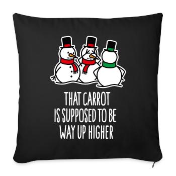 Freches Weihnachten Ugly Christmas Schneemann Witz - Sofakissenbezug 45 x 45 cm - Schwarz - Vorne