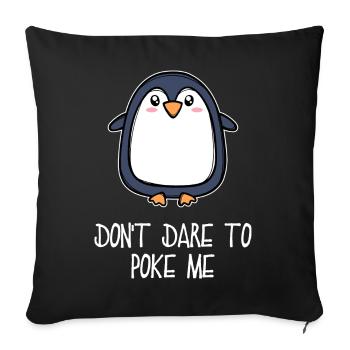 Antarctica Animal Cute Penguin Seabird Statement - Sofa pillowcase 17,3'' x 17,3'' (45 x 45 cm) - black - Front