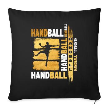 Handball Gold Handball Player Grunge Fan - Sofa pillowcase 17,3'' x 17,3'' (45 x 45 cm) - black - Front