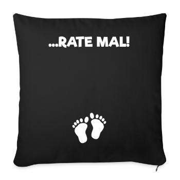 Babyfüße Schwangerschaft Babybauch Schwanger - Sofakissenbezug 45 x 45 cm - Schwarz - Vorne