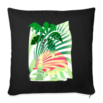 Palm Sun Vacances d’été - Housse de coussin décorative 45 x 45 cm - noir - Devant