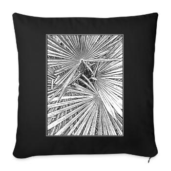 Les palmiers - Housse de coussin décorative 45 x 45 cm - noir - Devant