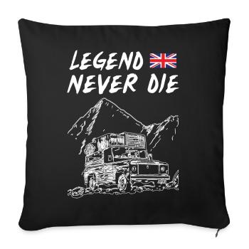 La légende de Landy ne meurt jamais - Housse de coussin décorative 45 x 45 cm - noir - Devant