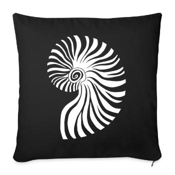 Contrasting spiral nautical pattern - Sofa pillowcase 17,3'' x 17,3'' (45 x 45 cm) - black - Front