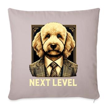 Goldendoodle Dog Next Level Suit Gift - Sofa pillowcase 17,3'' x 17,3'' (45 x 45 cm) - light taupe - Front