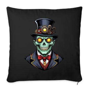 Scary Halloween Steampunk Ghoul - Sofa pillowcase 17,3'' x 17,3'' (45 x 45 cm) - black - Front