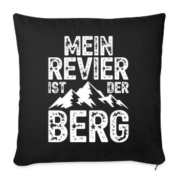My territory is the mountain - Sofa pillowcase 17,3'' x 17,3'' (45 x 45 cm) - black - Front