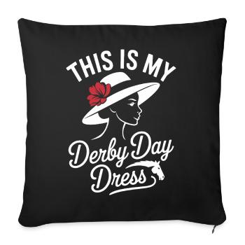 Derby Day Elegantes Hutdesign - Sofakissenbezug 45 x 45 cm - Schwarz - Vorne